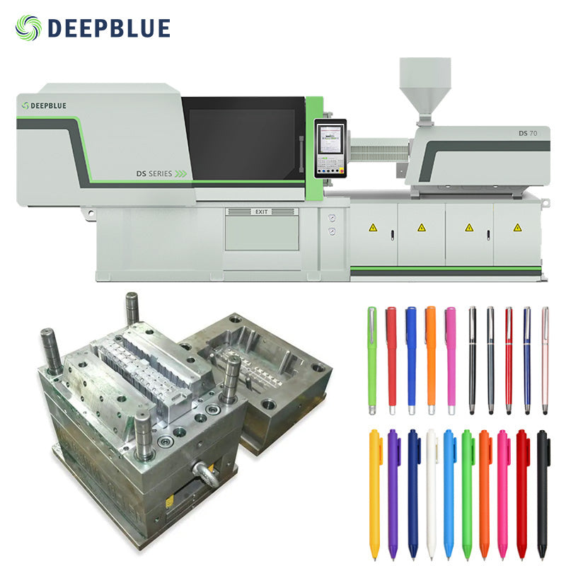 China Deep Blue Hot Sale DS70L 60 to 260 Ton Plastic Automatic Ballpoint Pen Making Injection Molding Machine
