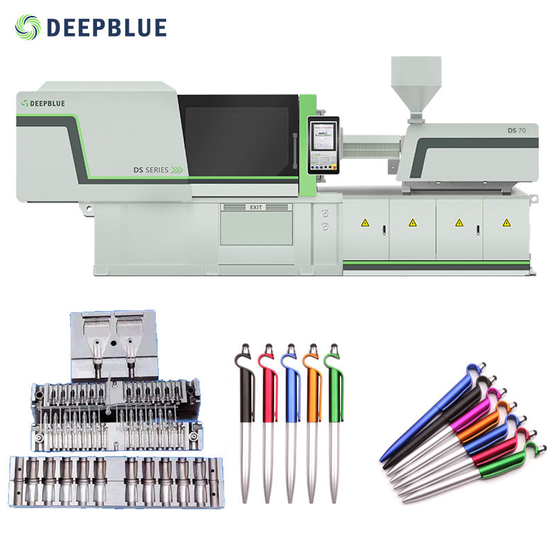 China Deep Blue Hot Sale DS70L 60 to 260 Ton Plastic Automatic Ballpoint Pen Making Injection Molding Machine