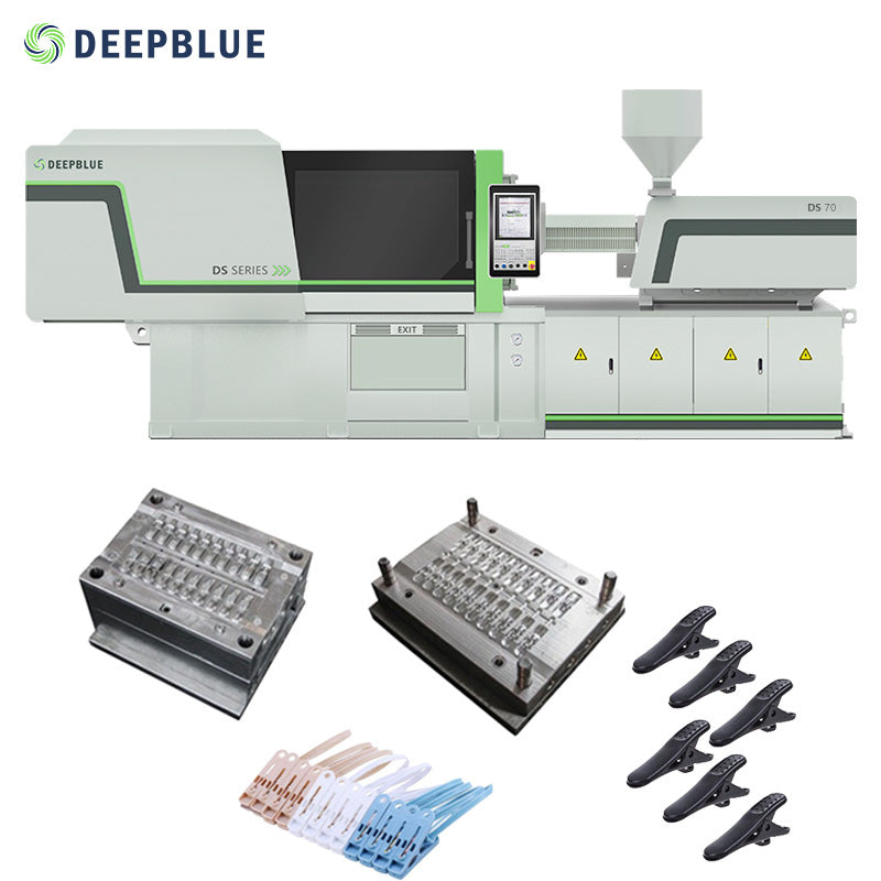 DS 70 tonsmall injection molding machine for the production of clips, clothespins, snack clips, hair clips, etc
